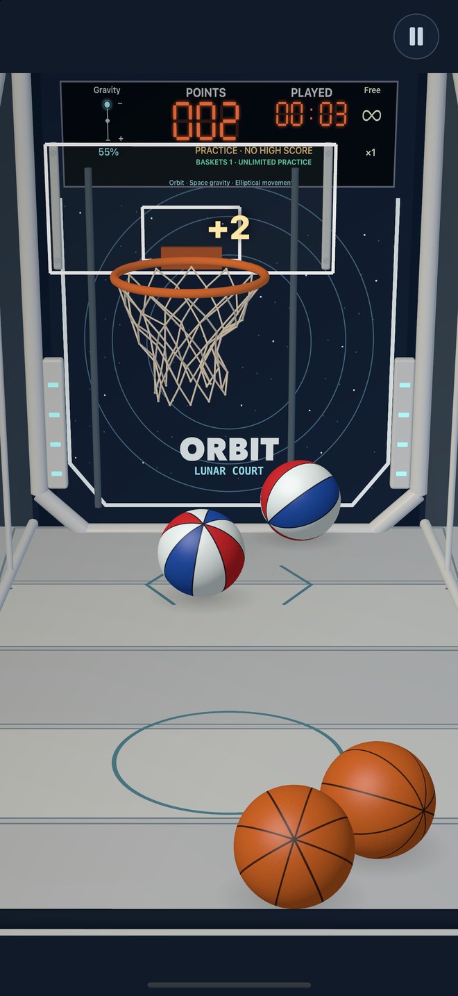 Orbit's space-themed court