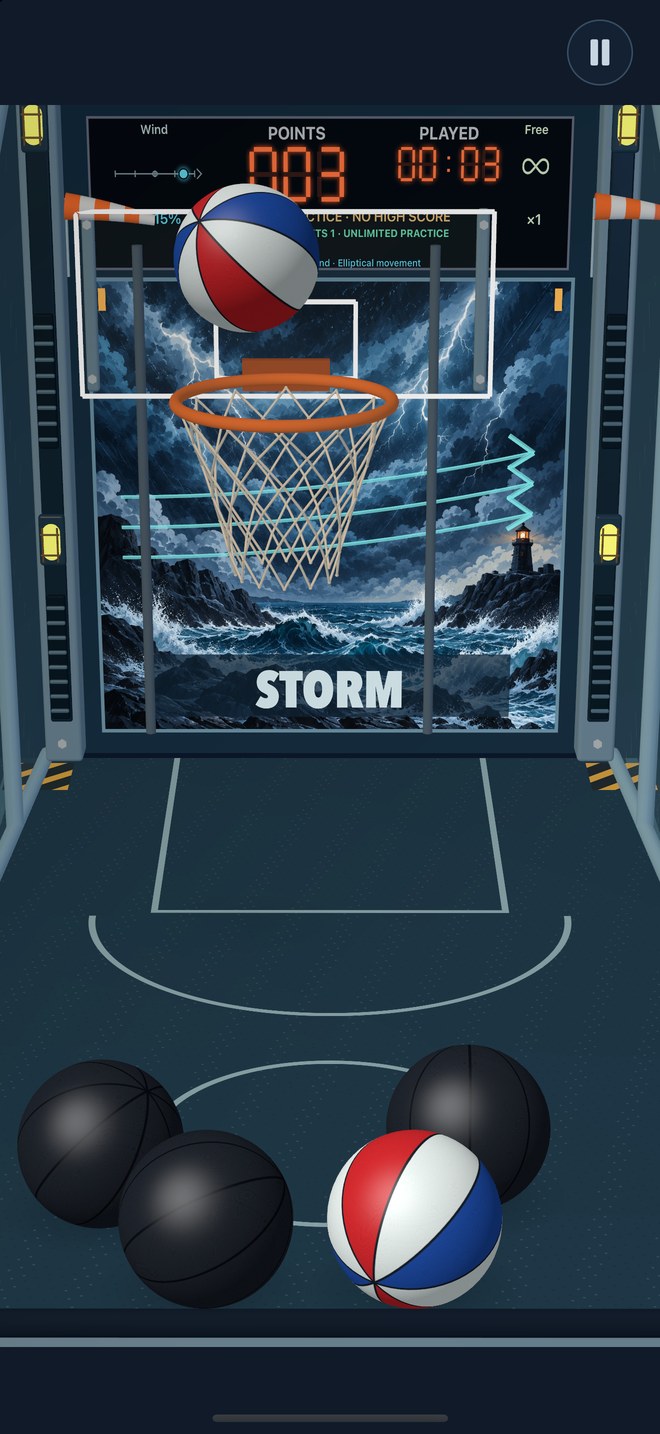 Storm's court and wind indicator