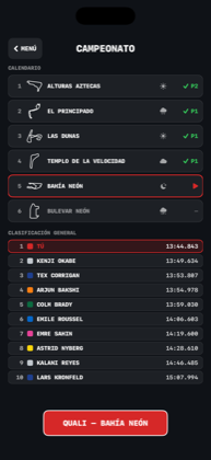 Modo campeonato